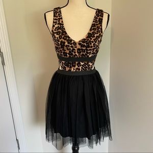 NWOT Leopard TuTu Dress Size S
